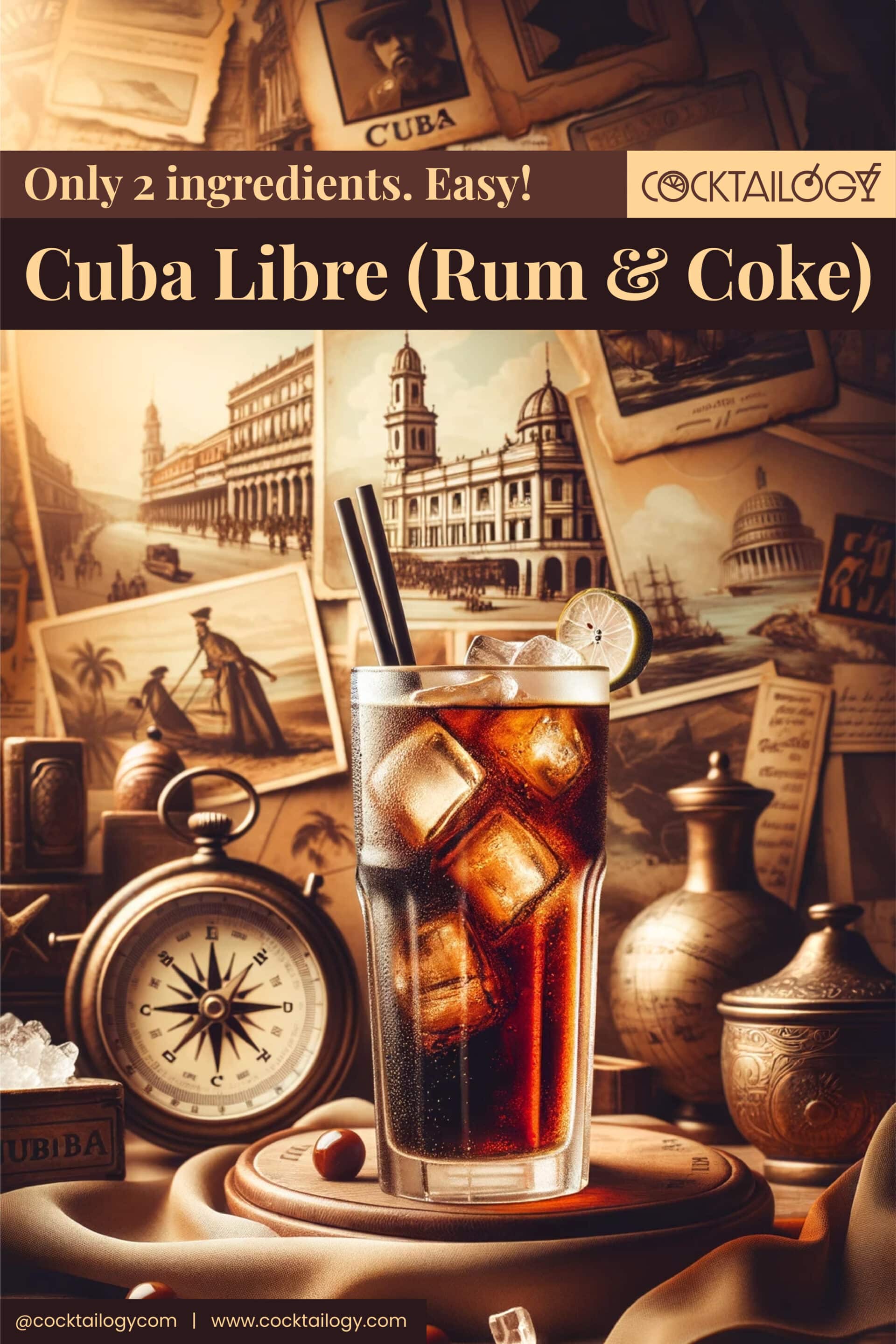 Cuba Libre Rum and Coke Cocktail