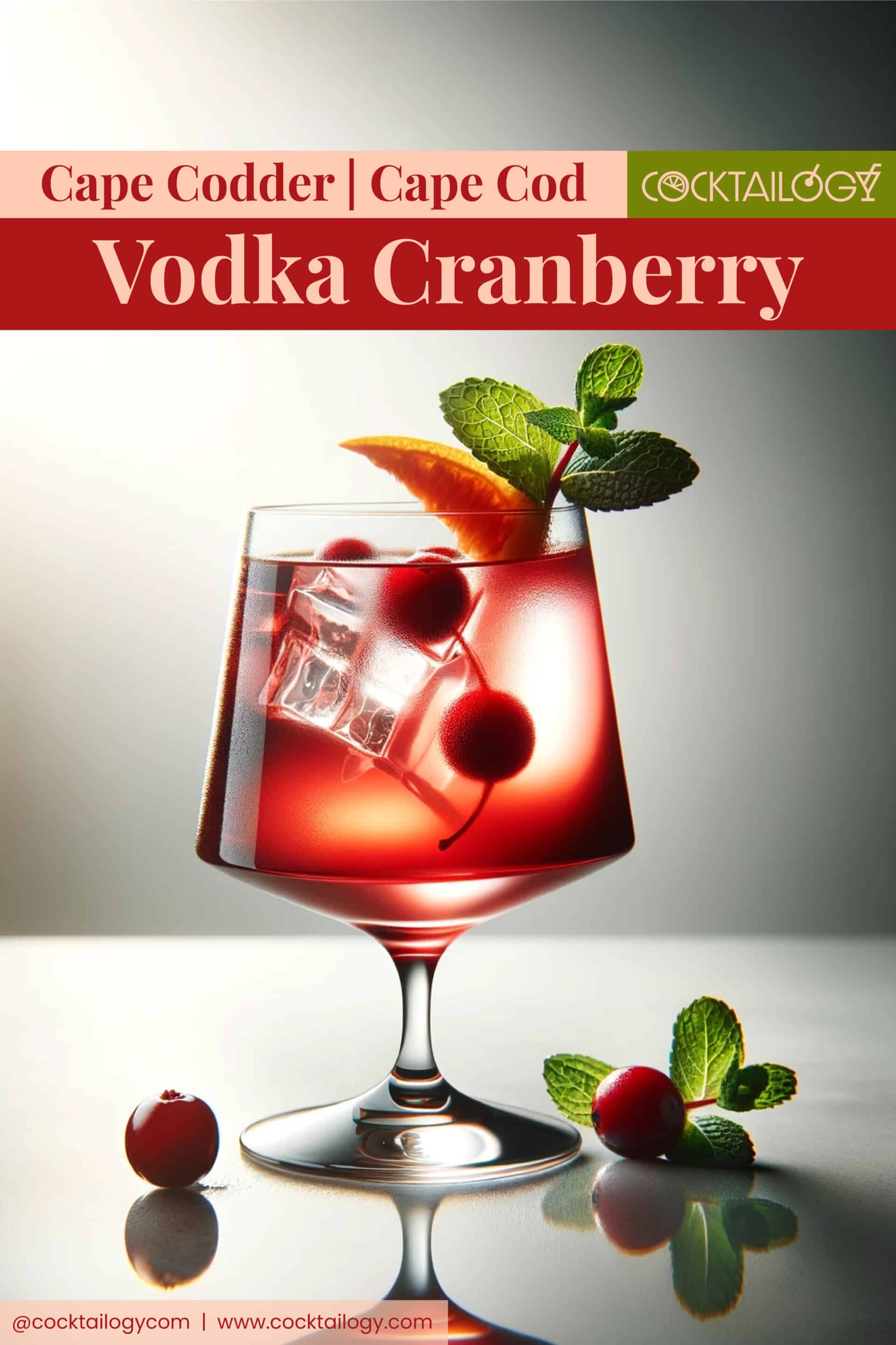 Vodka Cranberry Cape Cod Cocktail